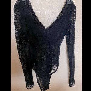 Black lace bodysuit. H&M XS
